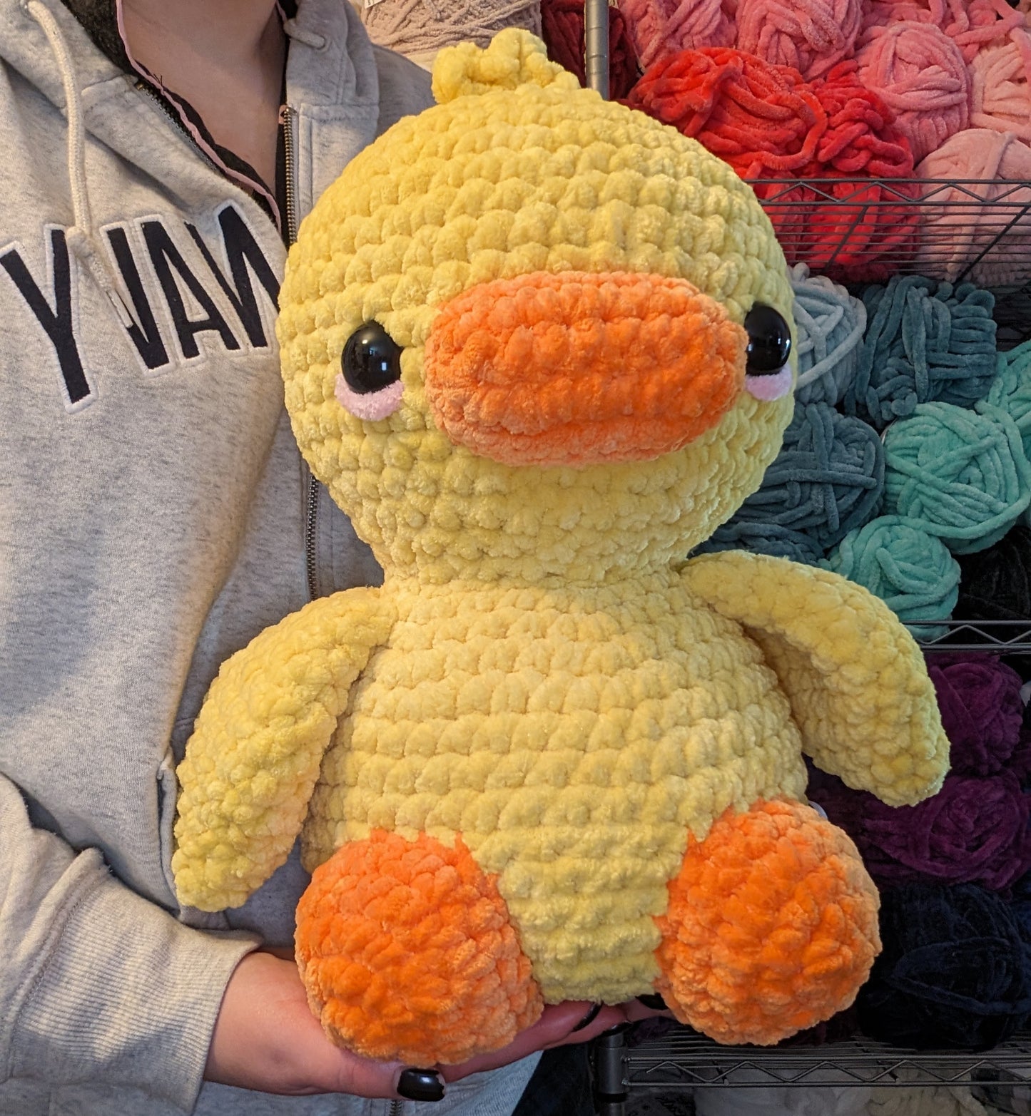 Jumbo Sitting Ducky Crochet Plushie