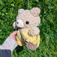 Fuzzy Honey Bear Crochet Plushie (removable overalls) [Archived]
