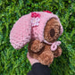 Jumbo Kawaii Japanese Brown Puppy Dog Bunny Wearing Hood Crochet Plushie