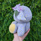 Lilac & Yellow Flower Goblin Sprite Crochet Plushie