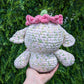 Light Pink Flower Goblin Sprite Crochet Plushie