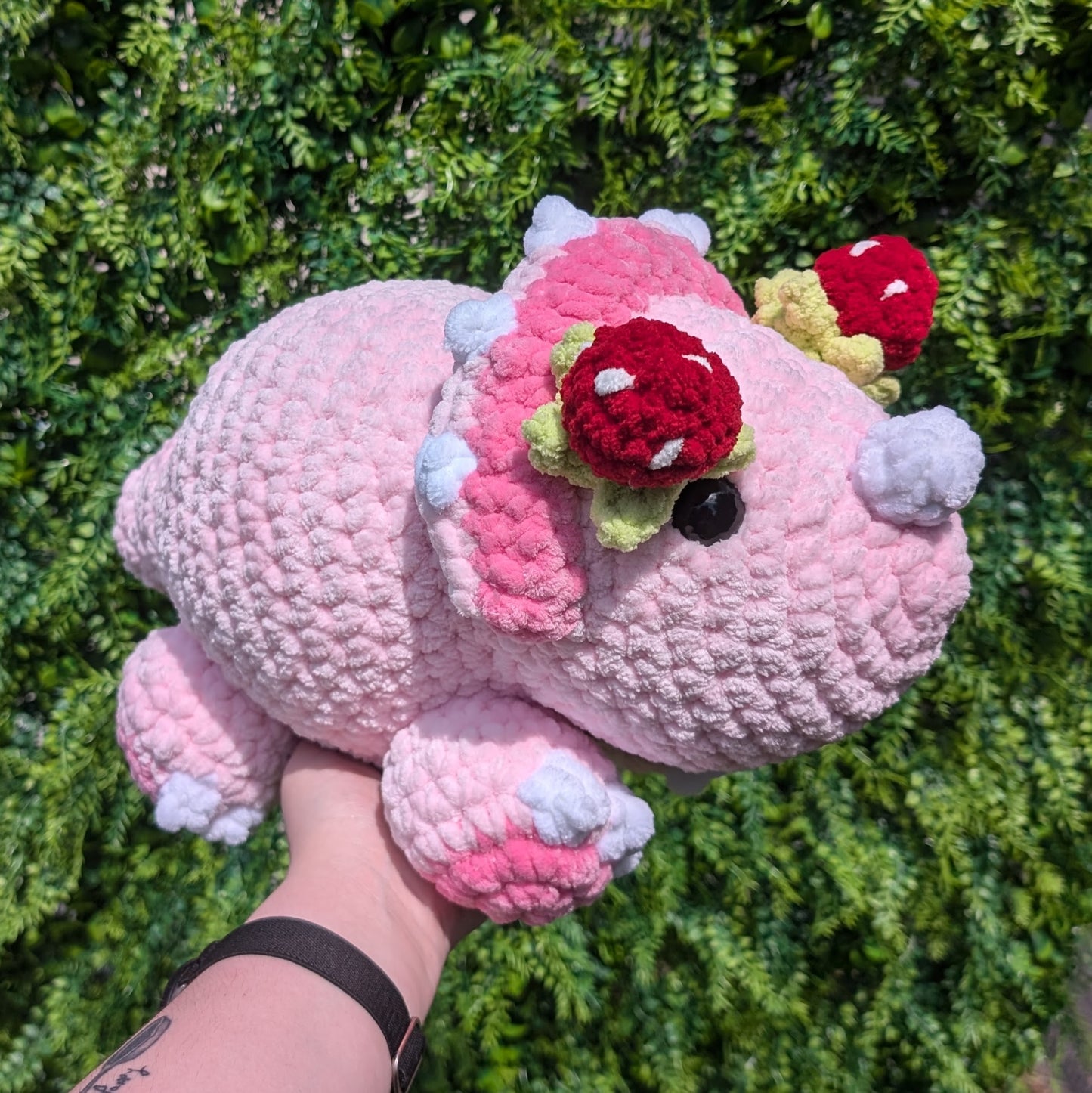 Jumbo Pastel Strawberry Triceratops Dinosaur [Archived]