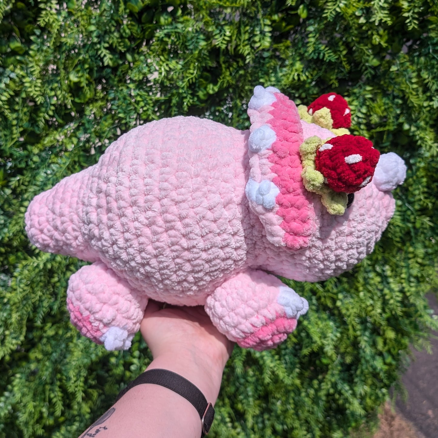 Jumbo Pastel Strawberry Triceratops Dinosaur [Archived]