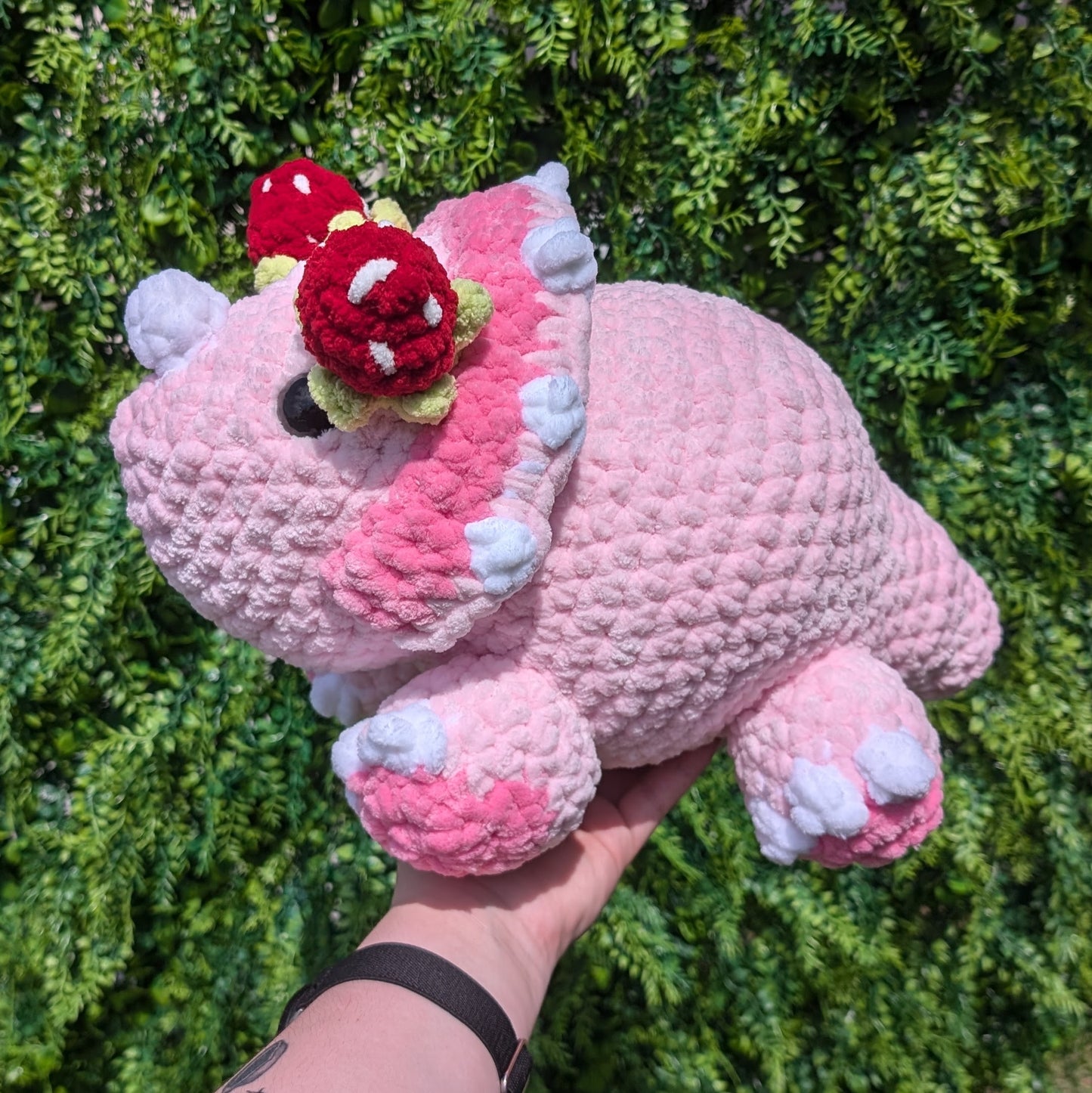 Jumbo Pastel Strawberry Triceratops Dinosaur [Archived]