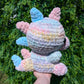 Jumbo Pastel Rainbow Watercolor Dinosaur Crochet Plushie