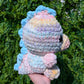 Jumbo Pastel Rainbow Watercolor Dinosaur Crochet Plushie