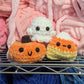 Mini Candy Corn, Ghost, or Pumpkin Crochet Plushie