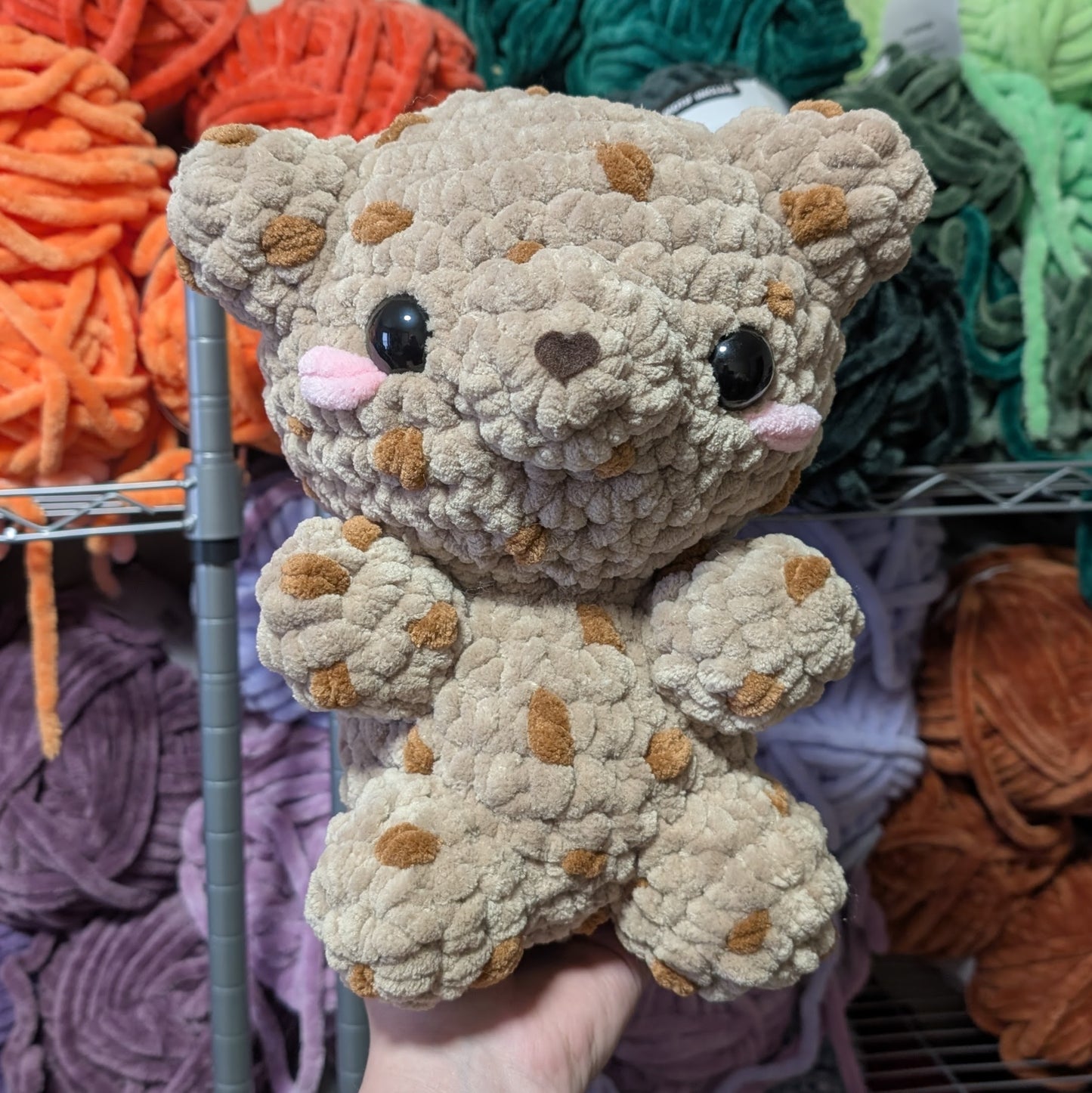 CUSTOM Jumbo Chocolate Chip Cookie Bear Crochet Plushie [Archived]