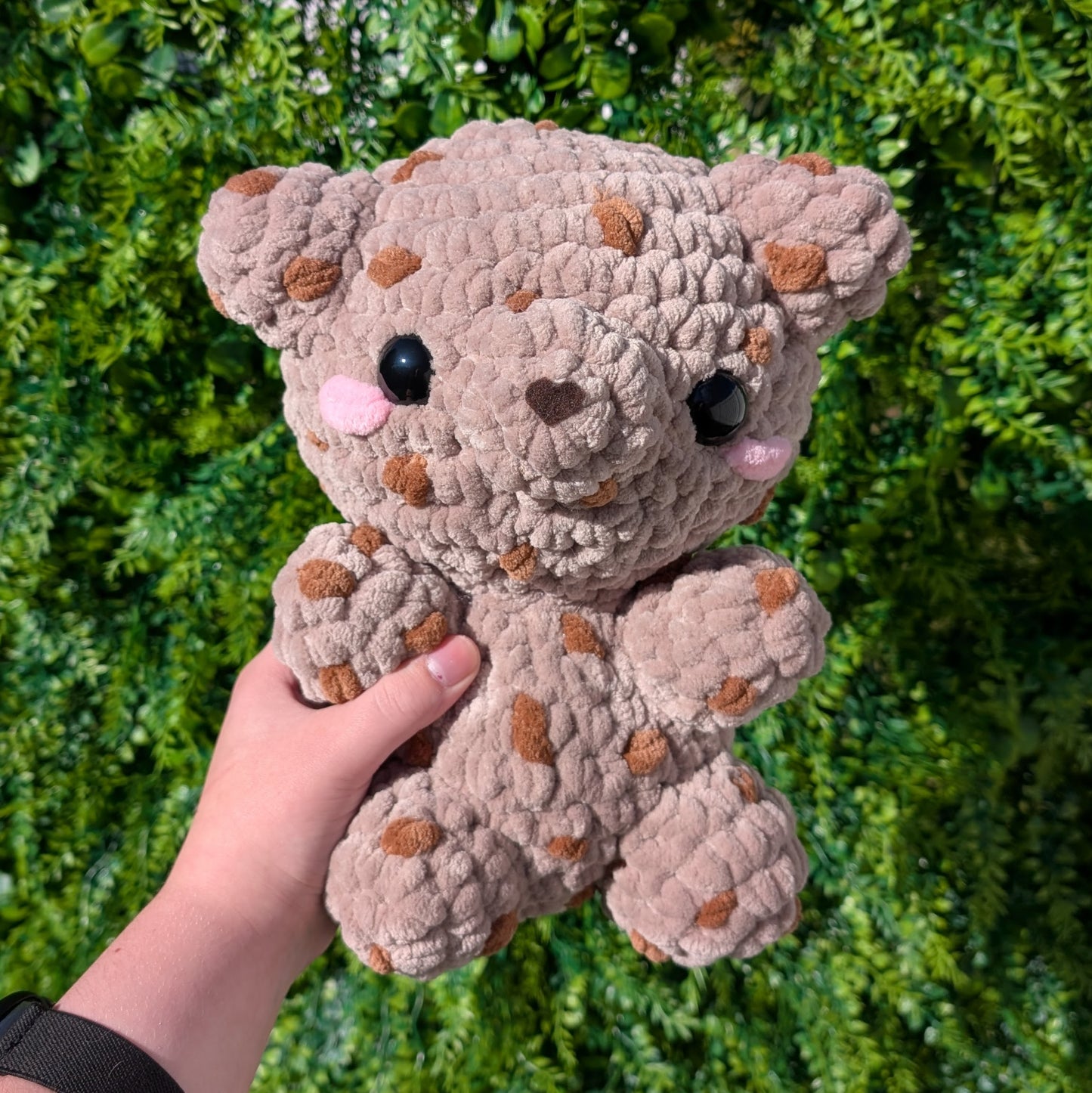 CUSTOM Jumbo Chocolate Chip Cookie Bear Crochet Plushie [Archived]