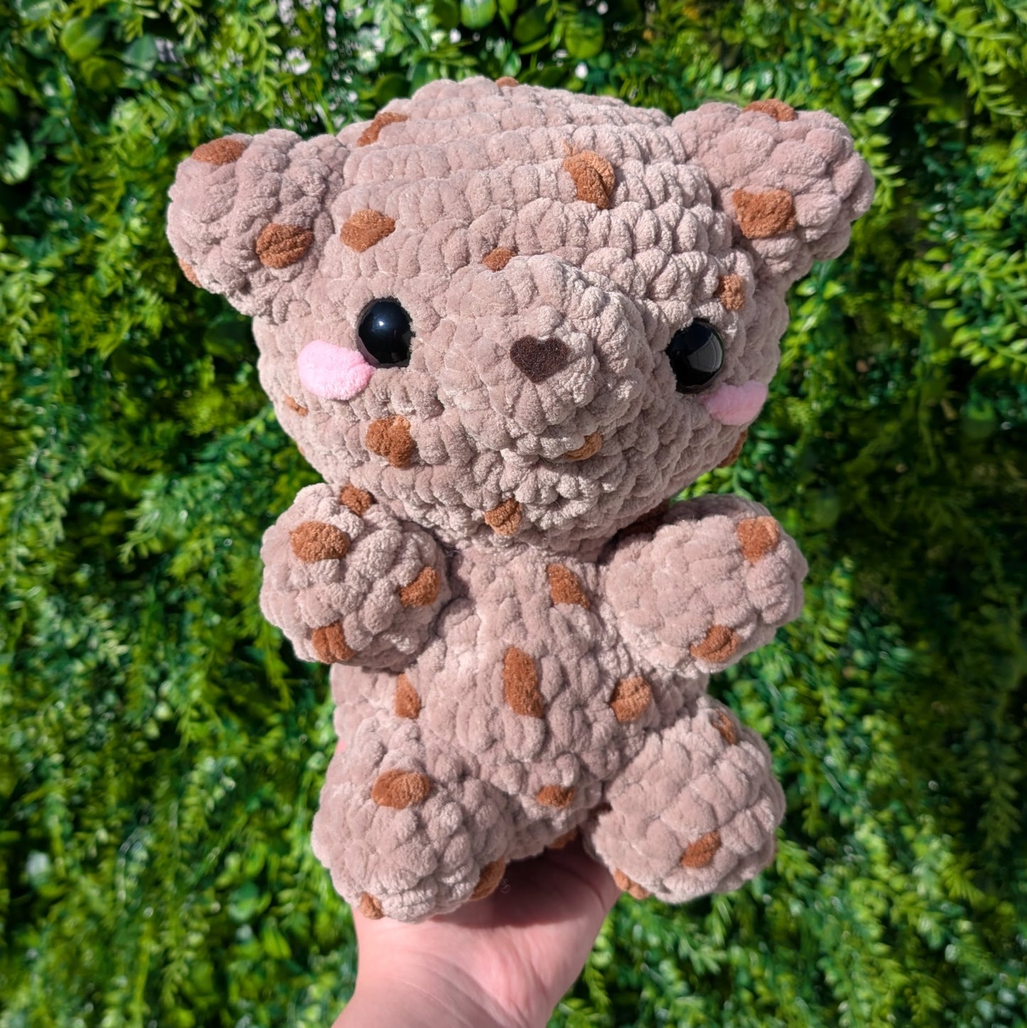 CUSTOM Jumbo Chocolate Chip Cookie Bear Crochet Plushie [Archived]