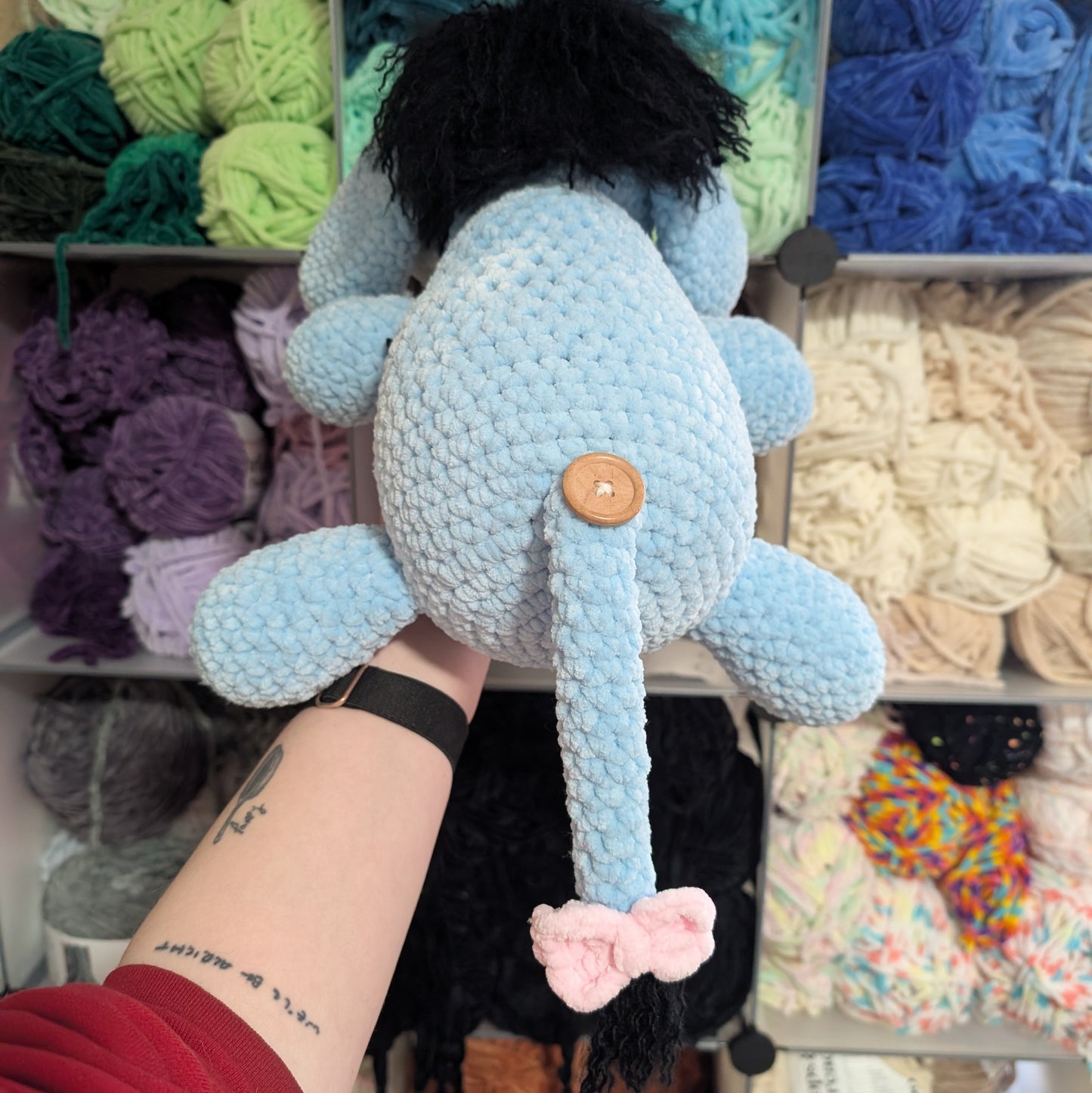 Jumbo Sad Sleepy Donkey Friend Crochet Plushie