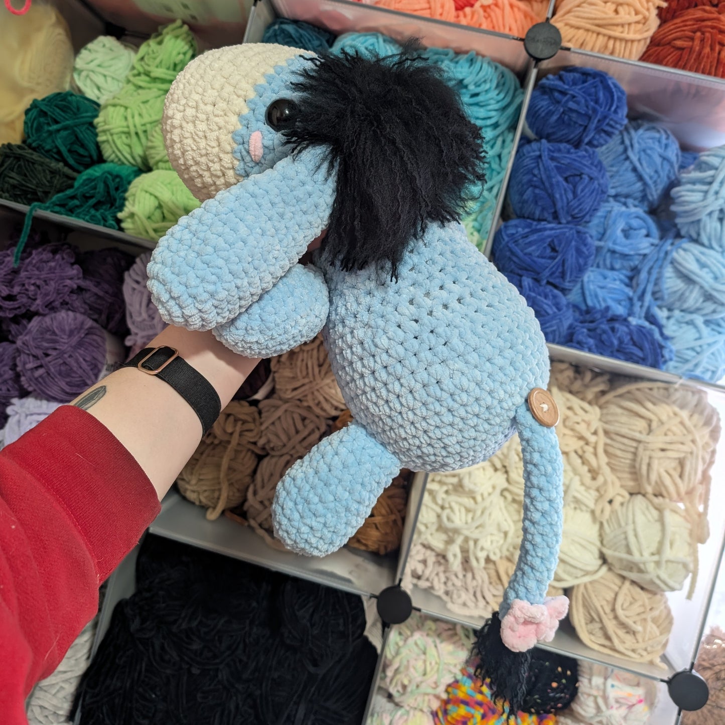 Jumbo Sad Sleepy Donkey Friend Crochet Plushie