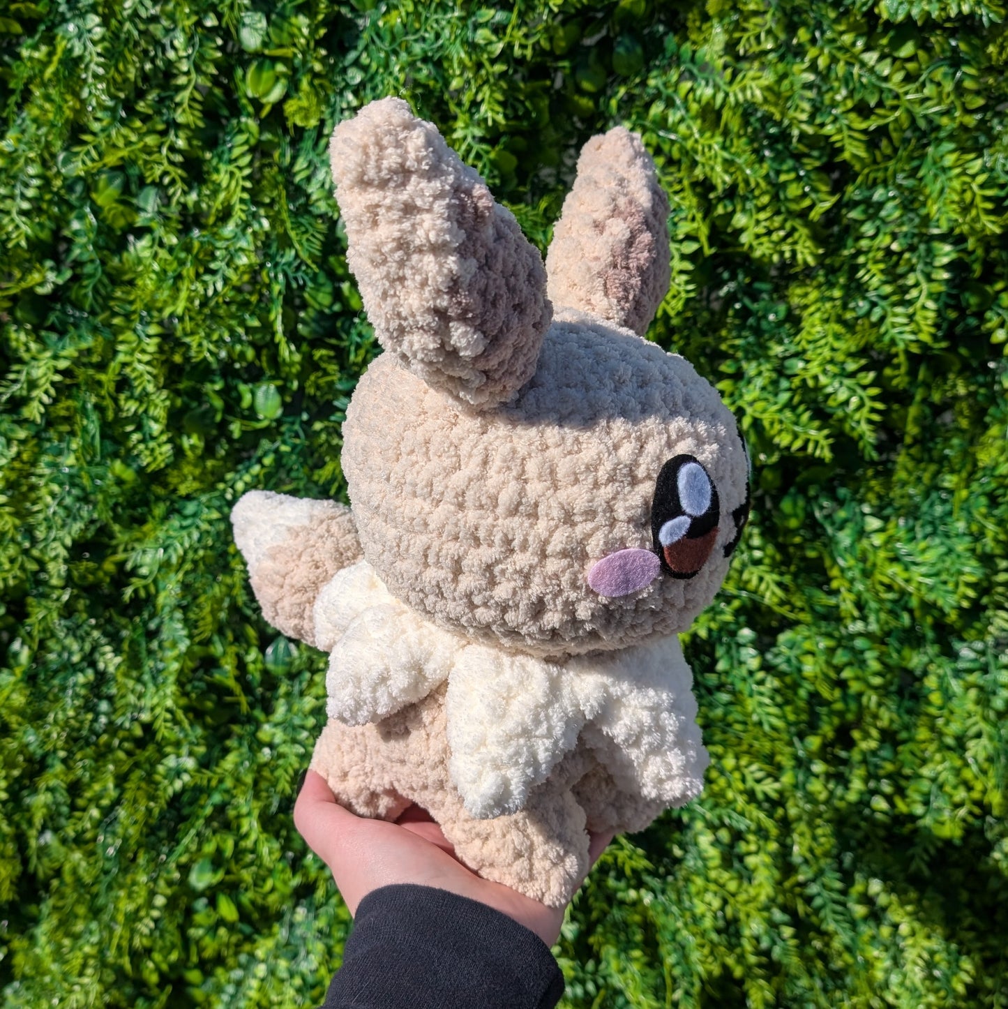 Jumbo Fuzzy Fox Pocket Monster Crochet Plushie