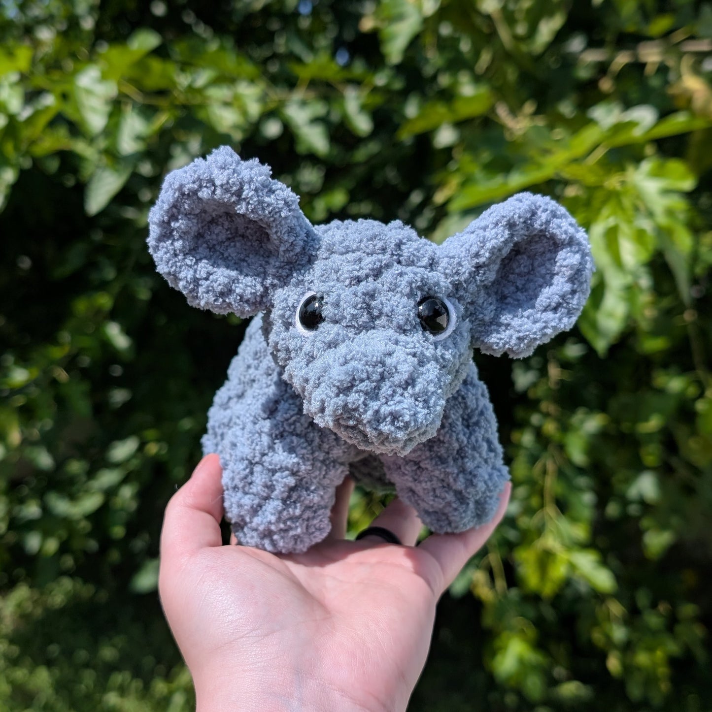 Fuzzy Baby Elephant Crochet Plushie