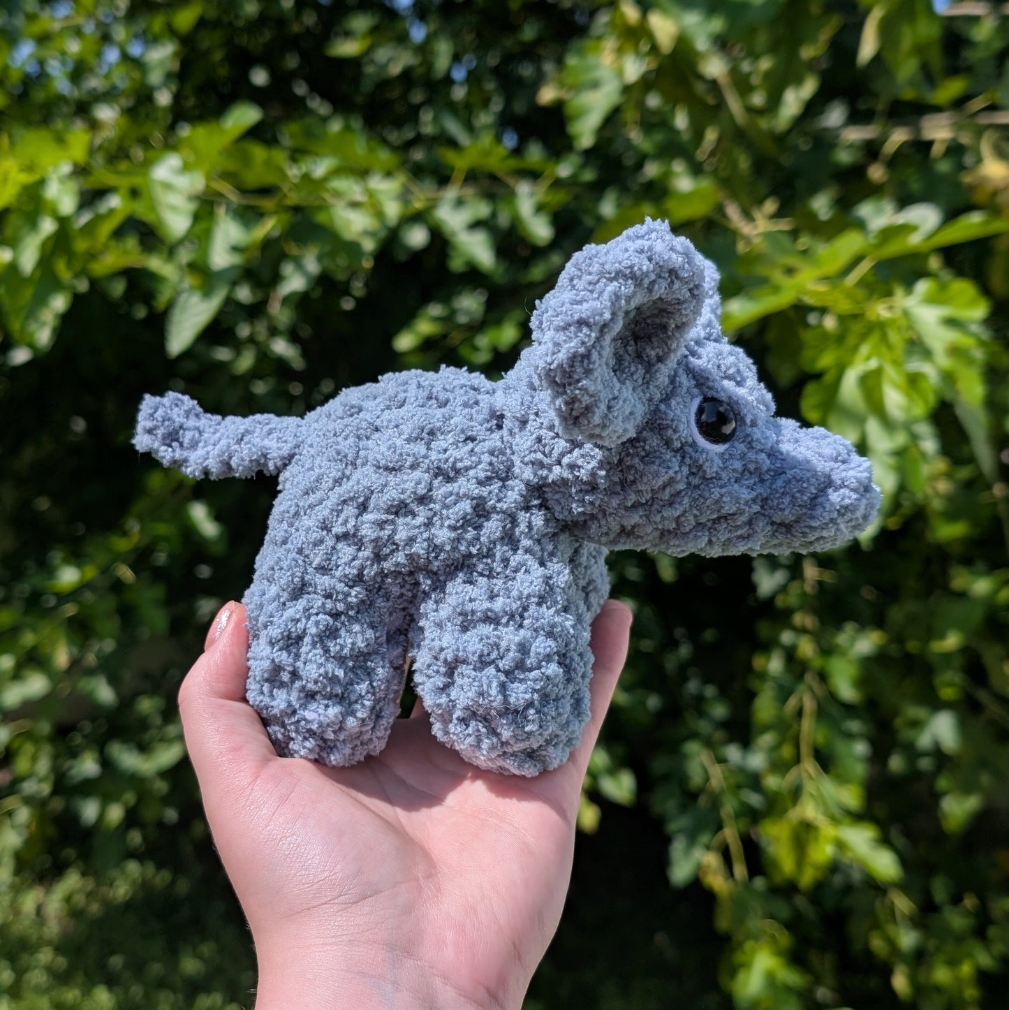 Fuzzy Baby Elephant Crochet Plushie