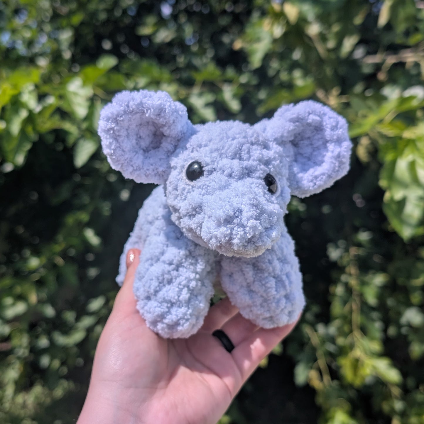 Fuzzy Baby Elephant Crochet Plushie