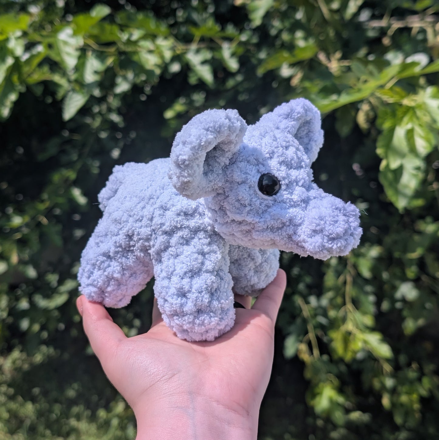 Fuzzy Baby Elephant Crochet Plushie