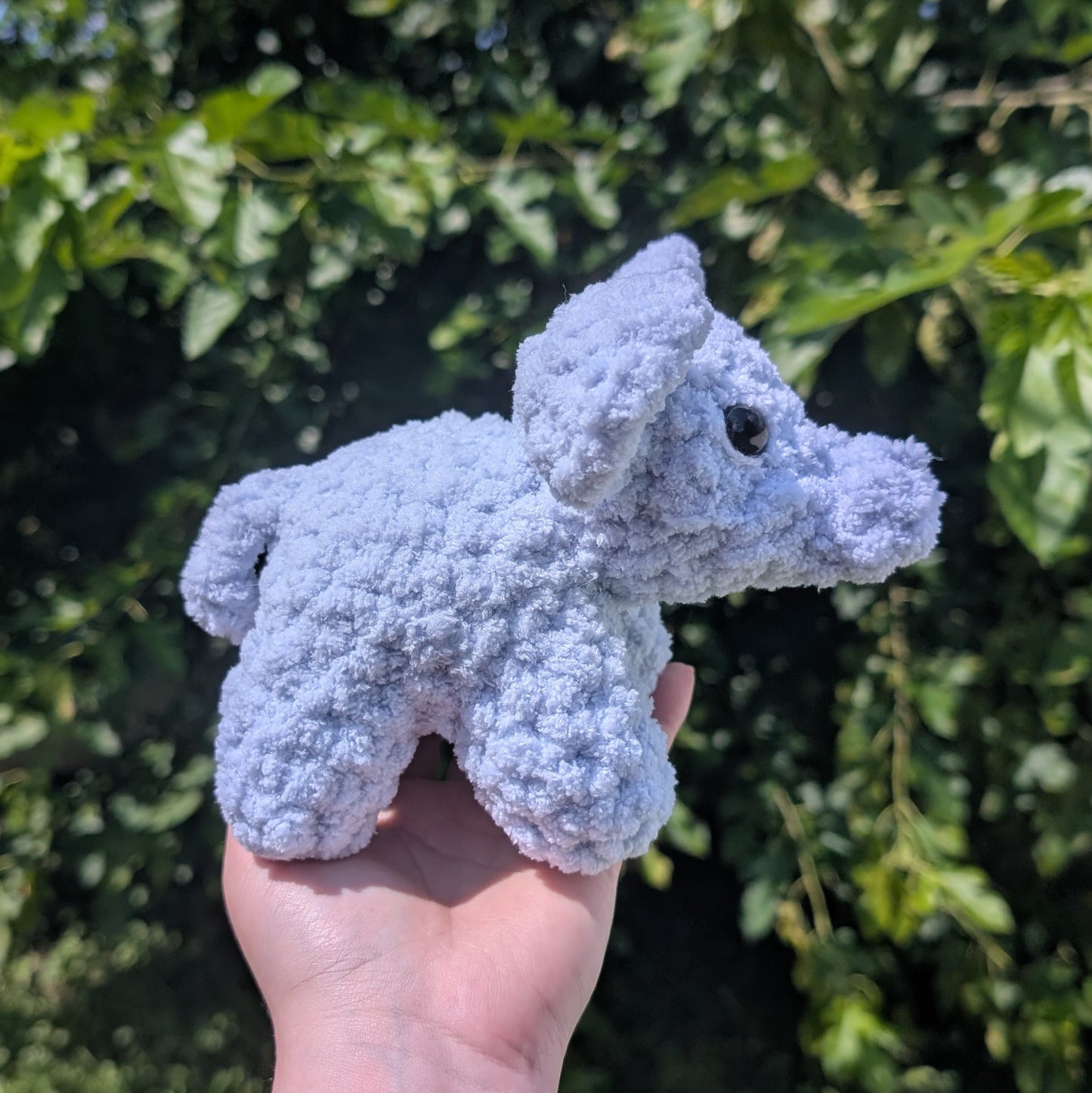 Fuzzy Baby Elephant Crochet Plushie