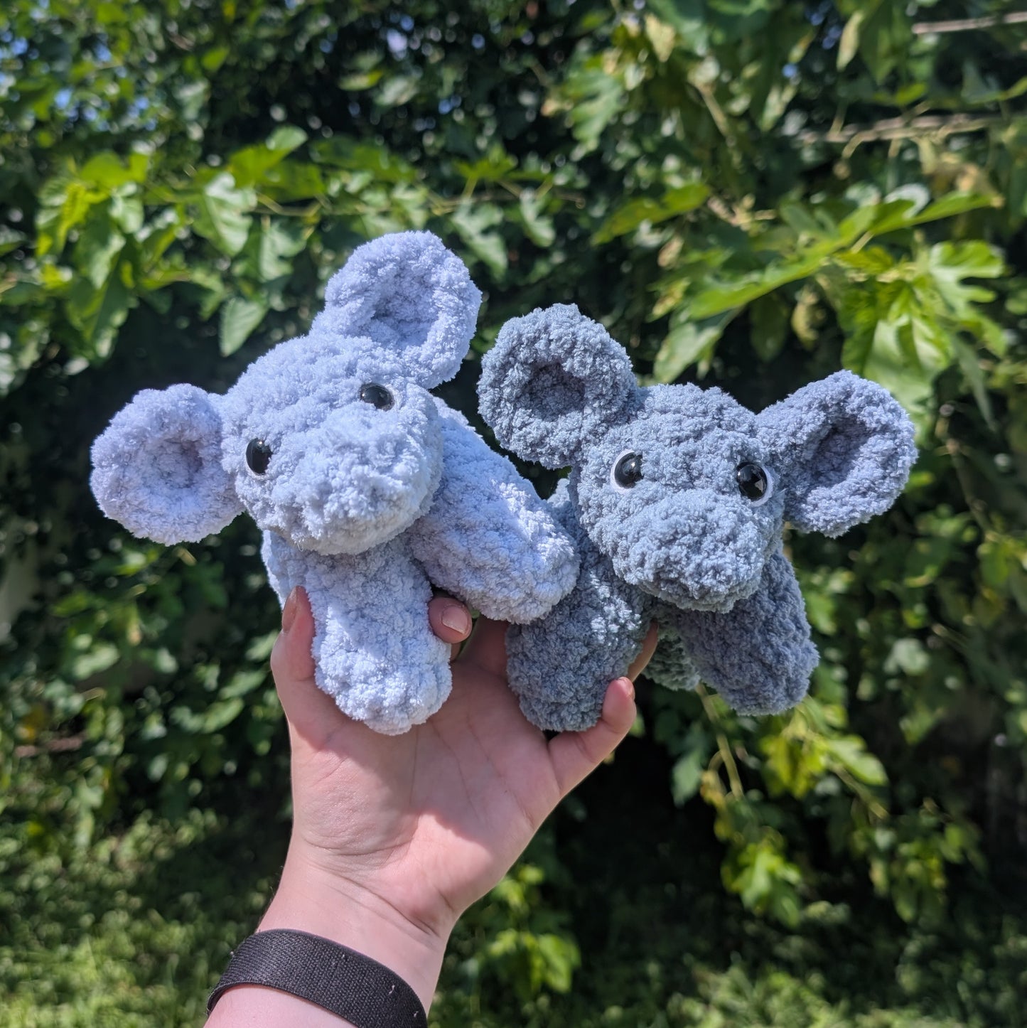 Fuzzy Baby Elephant Crochet Plushie