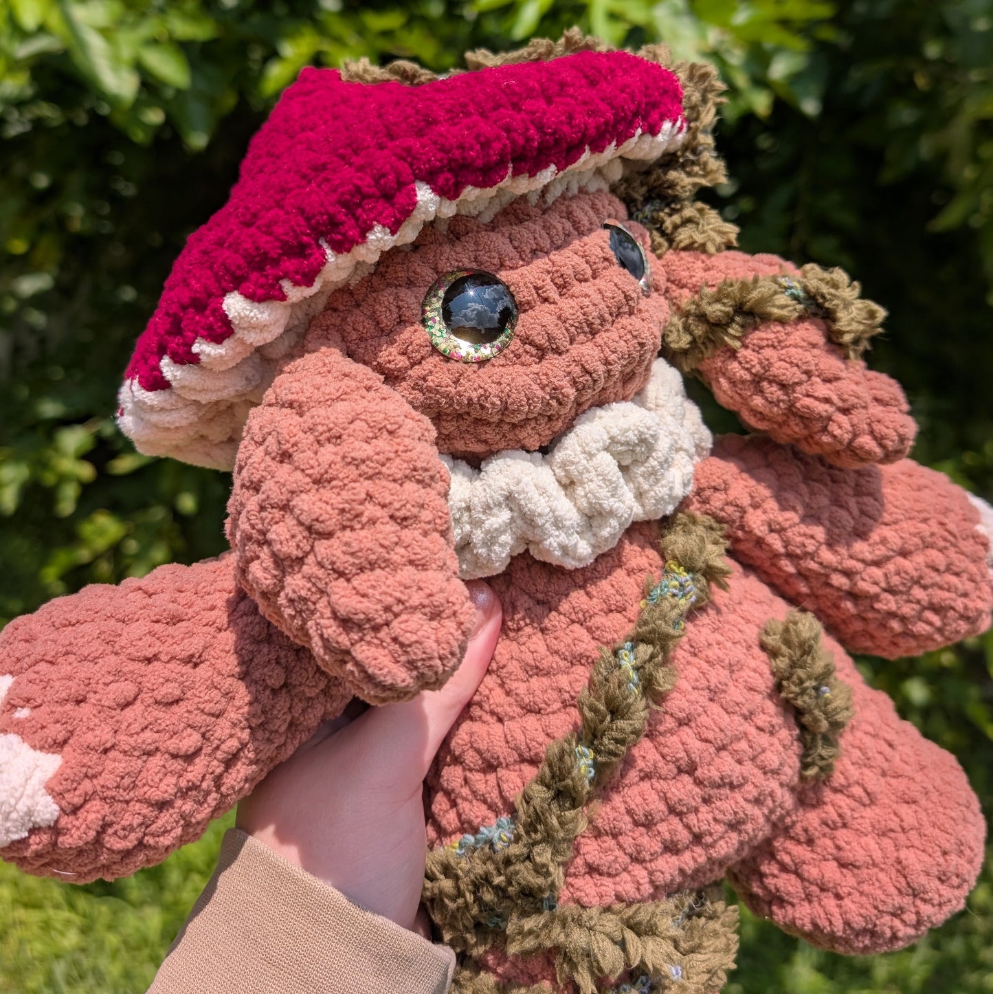 Brown Mossy Shroomkin Mushroom Plushie
