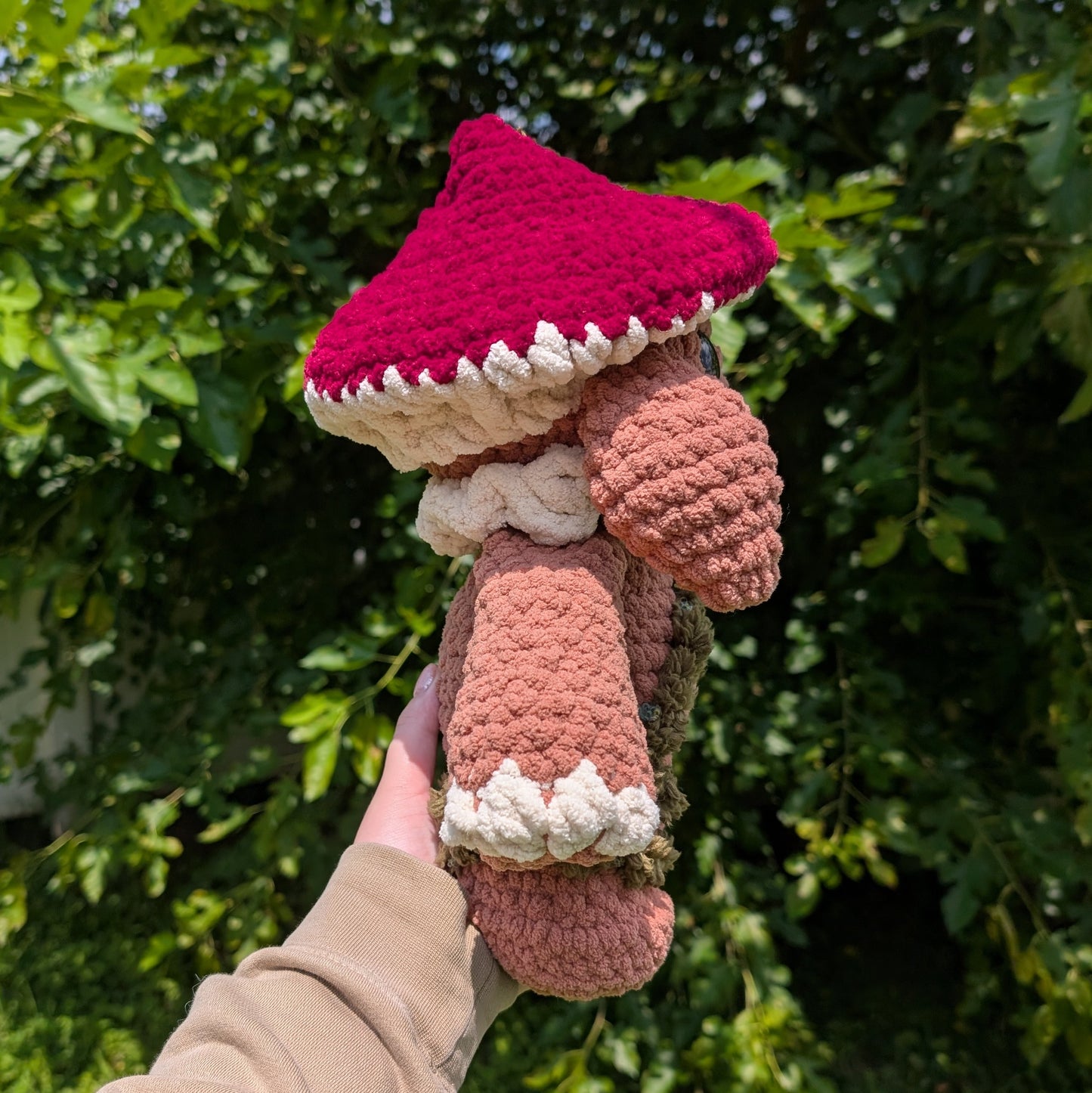 Brown Mossy Shroomkin Mushroom Plushie