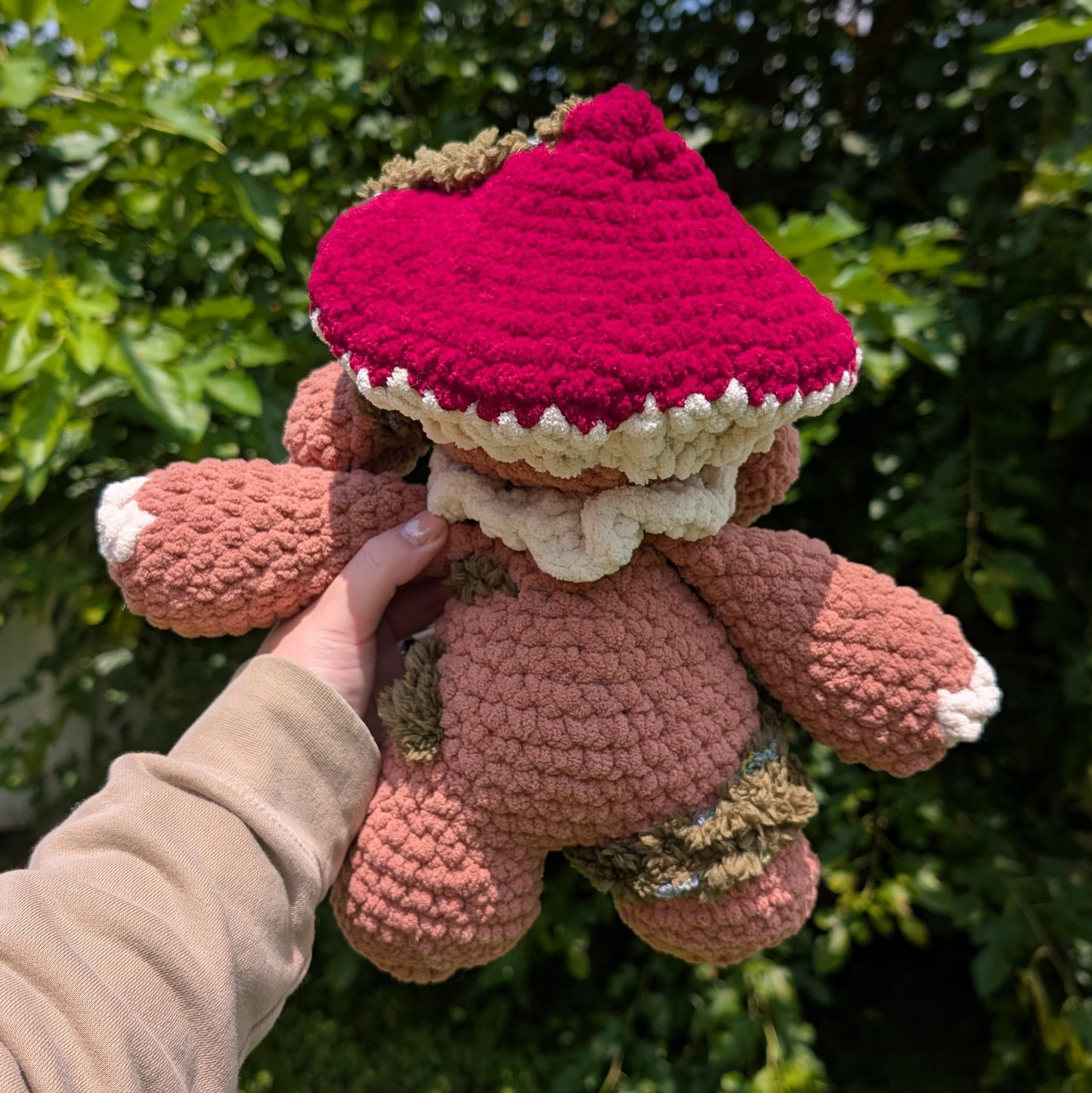 Brown Mossy Shroomkin Mushroom Plushie