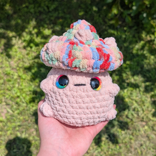 Muted Pink Chunky Mushroom Pal Crochet Plushie