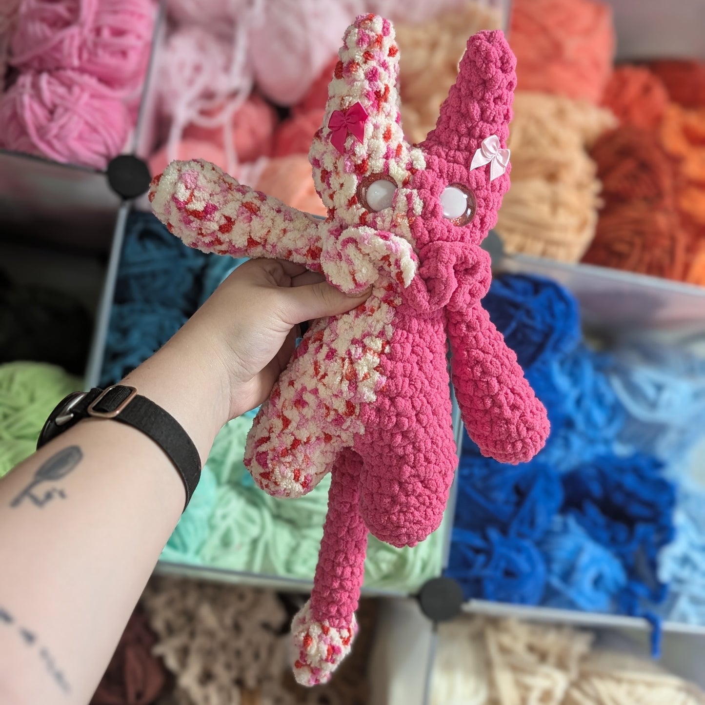 Pink Split Mori the Vessel Crochet Plushie