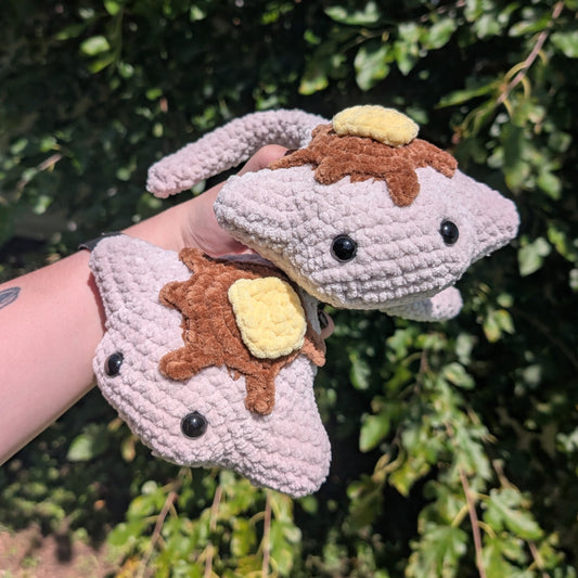 Sea Pancake Stingray Crochet Plushie