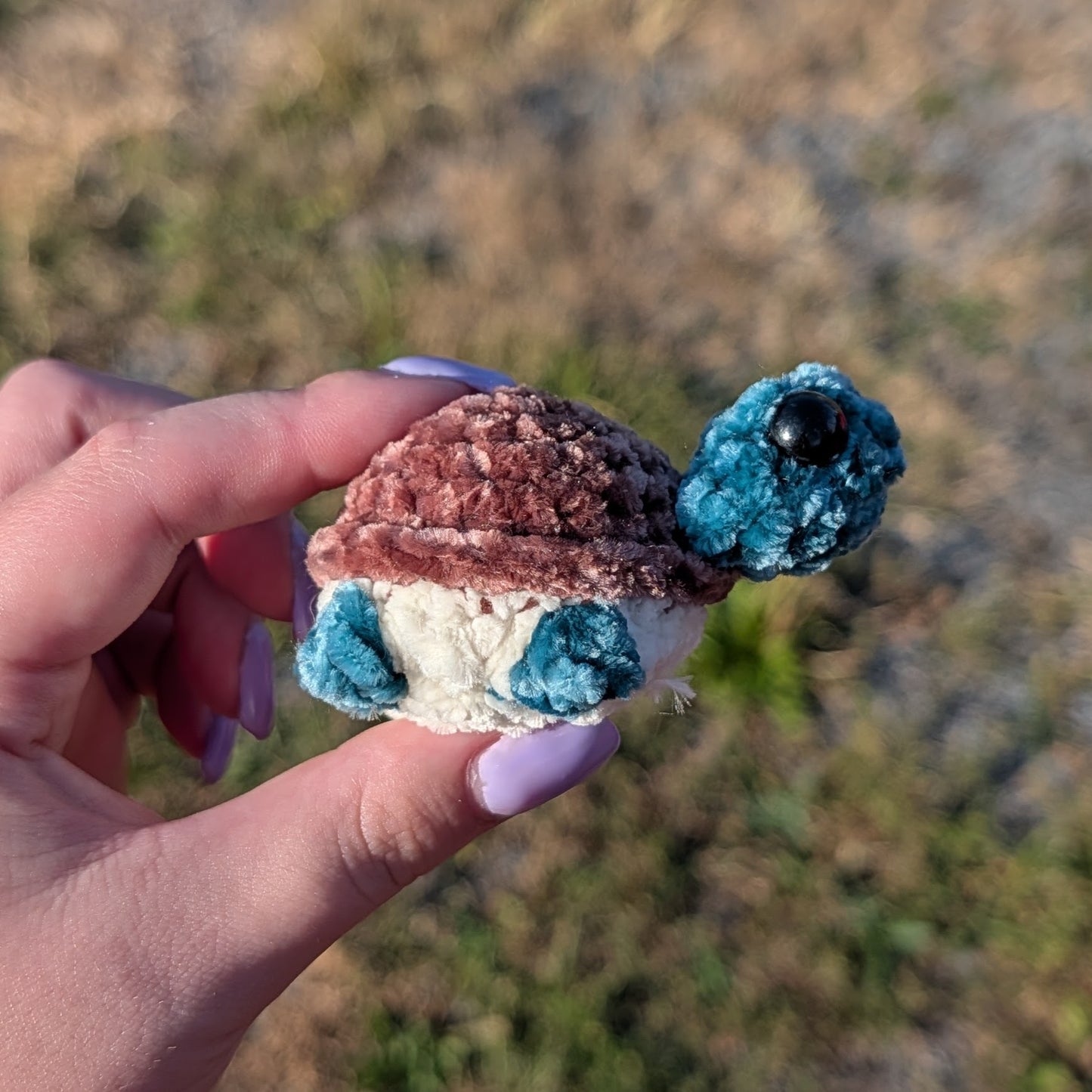 Mini Velvet Turtle Crochet Plushie