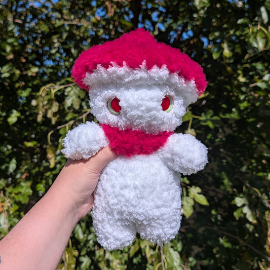 Fluffy Mushroom Crochet Plushie