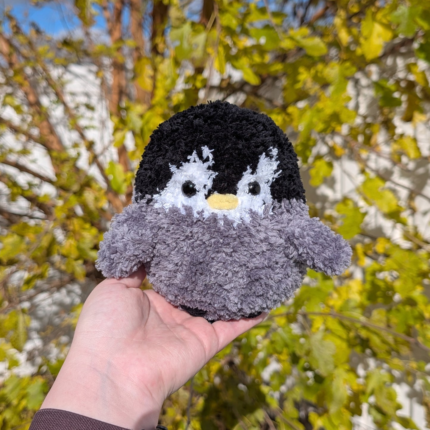 Fluffy Baby Penguin Crochet Plushie
