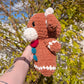 Jumbo Gingerbread Cow Crochet Plushie
