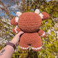 Jumbo Gingerbread Cow Crochet Plushie