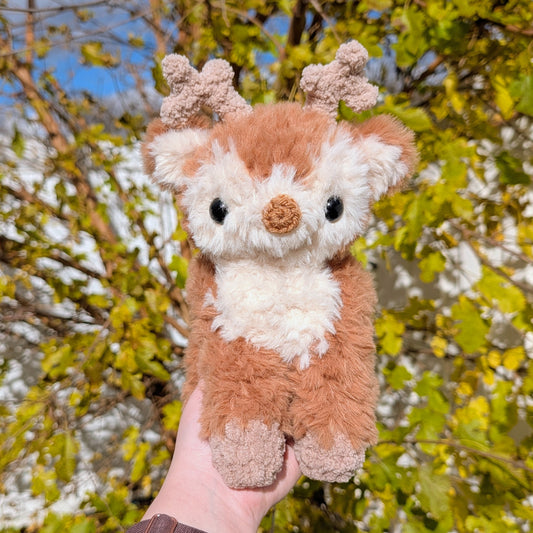 Fluffy Reindeer Crochet Plushie