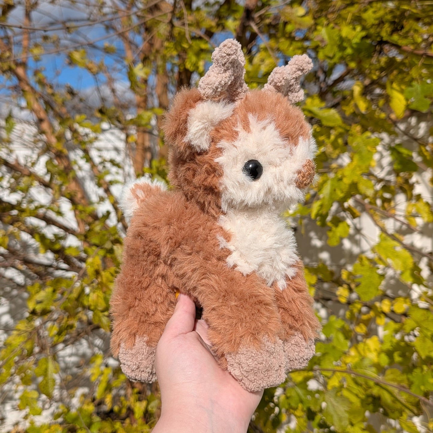 Fluffy Reindeer Crochet Plushie