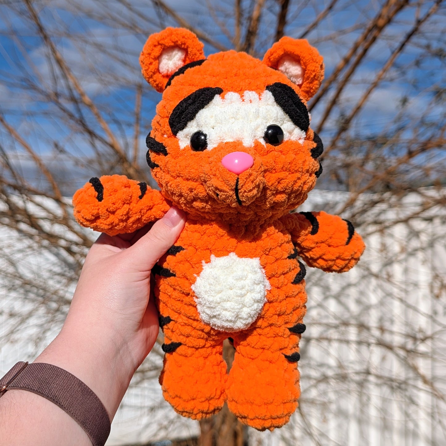 Christmas Tigger Crochet Plushie (removable santa hat & scarf)