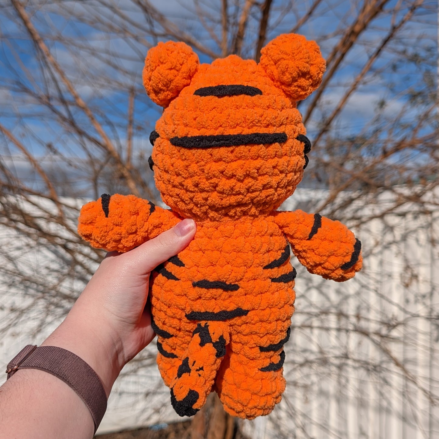 Christmas Tigger Crochet Plushie (removable santa hat & scarf)