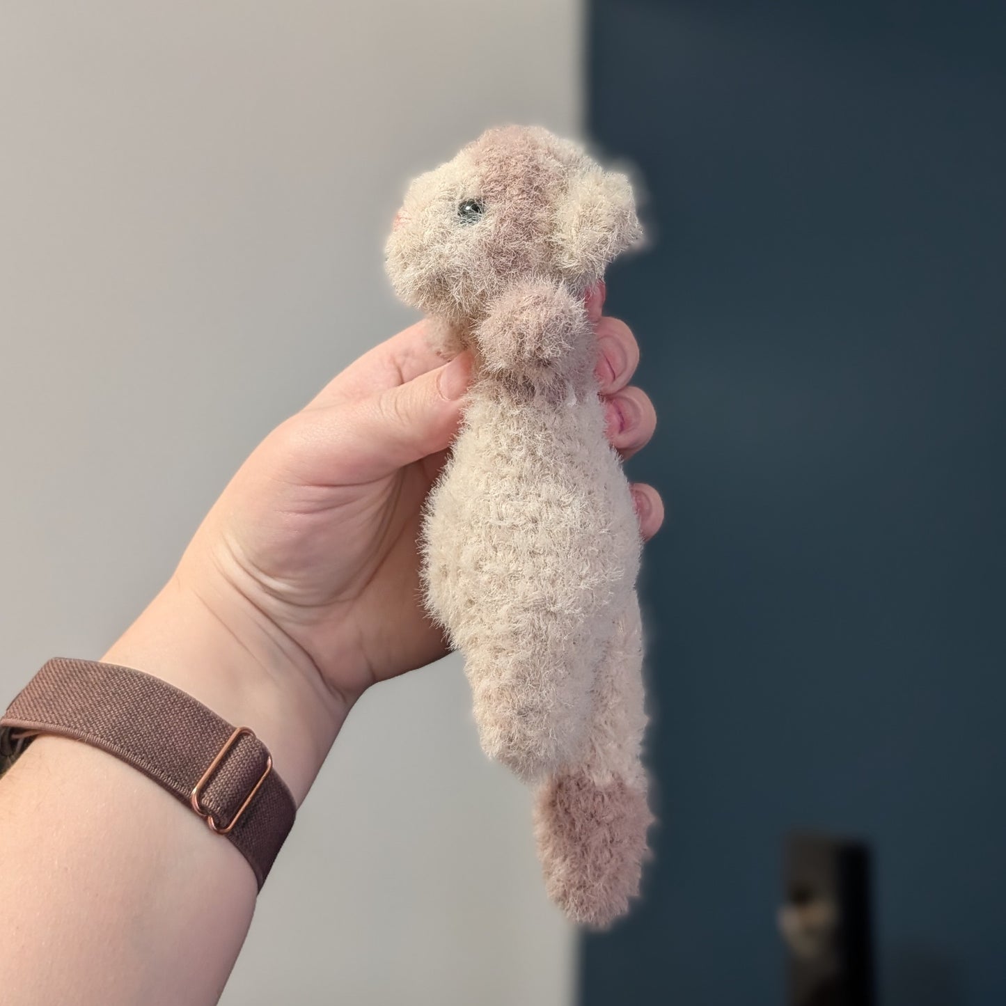 Weighted Fuzzy Floppy Ferret Crochet Plushie