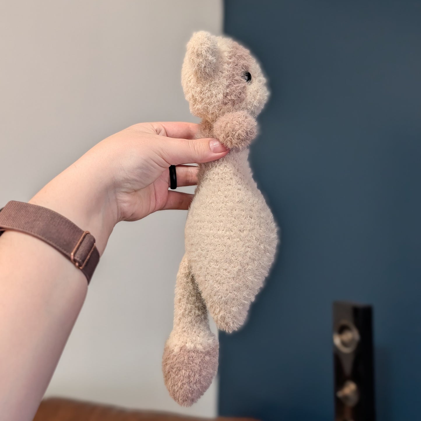 Weighted Fuzzy Floppy Ferret Crochet Plushie
