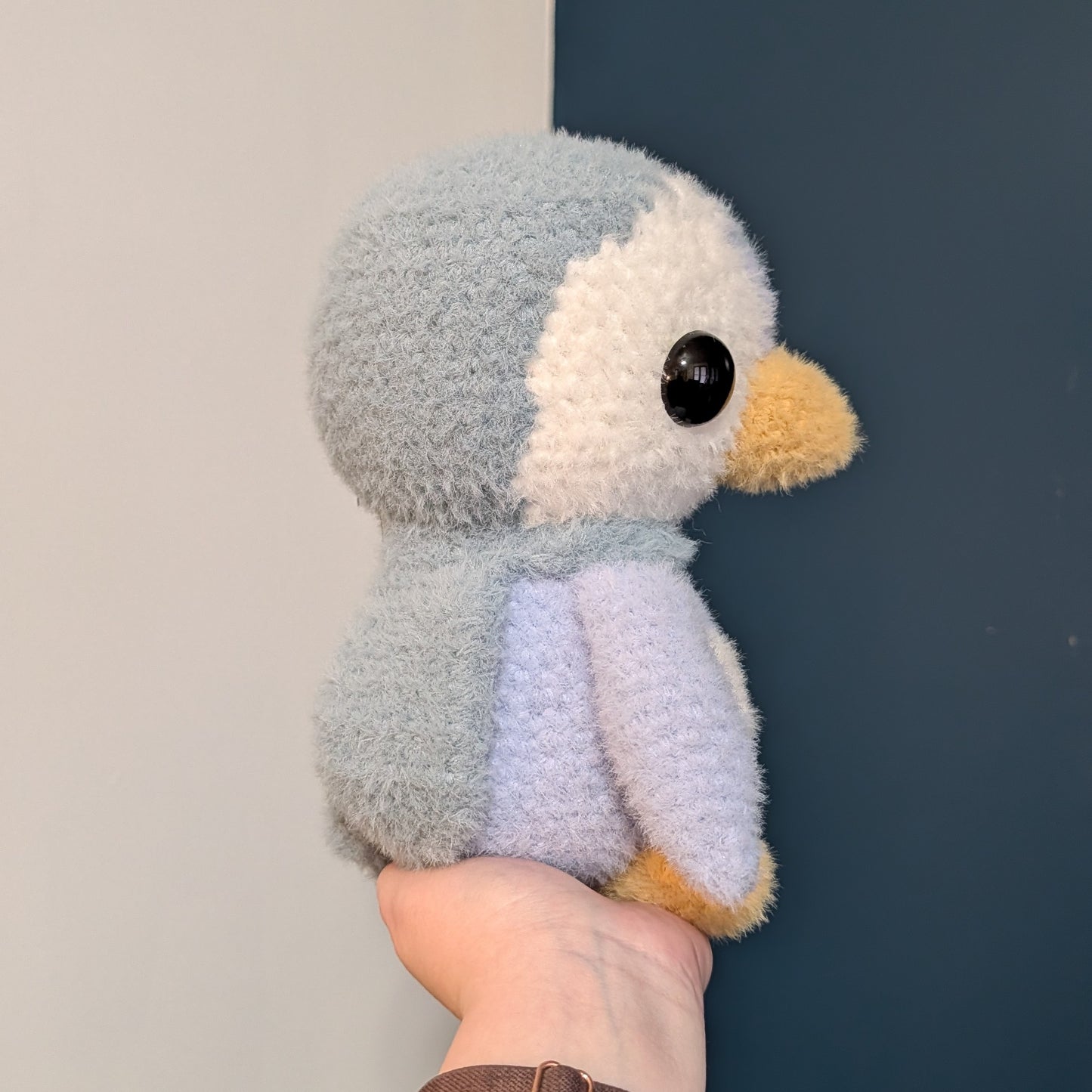 Weighted Fuzzy Water Penguin Crochet Plushie