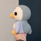Weighted Fuzzy Water Penguin Crochet Plushie