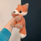 Weighted Fuzzy Fox Snuggler Crochet Plushie