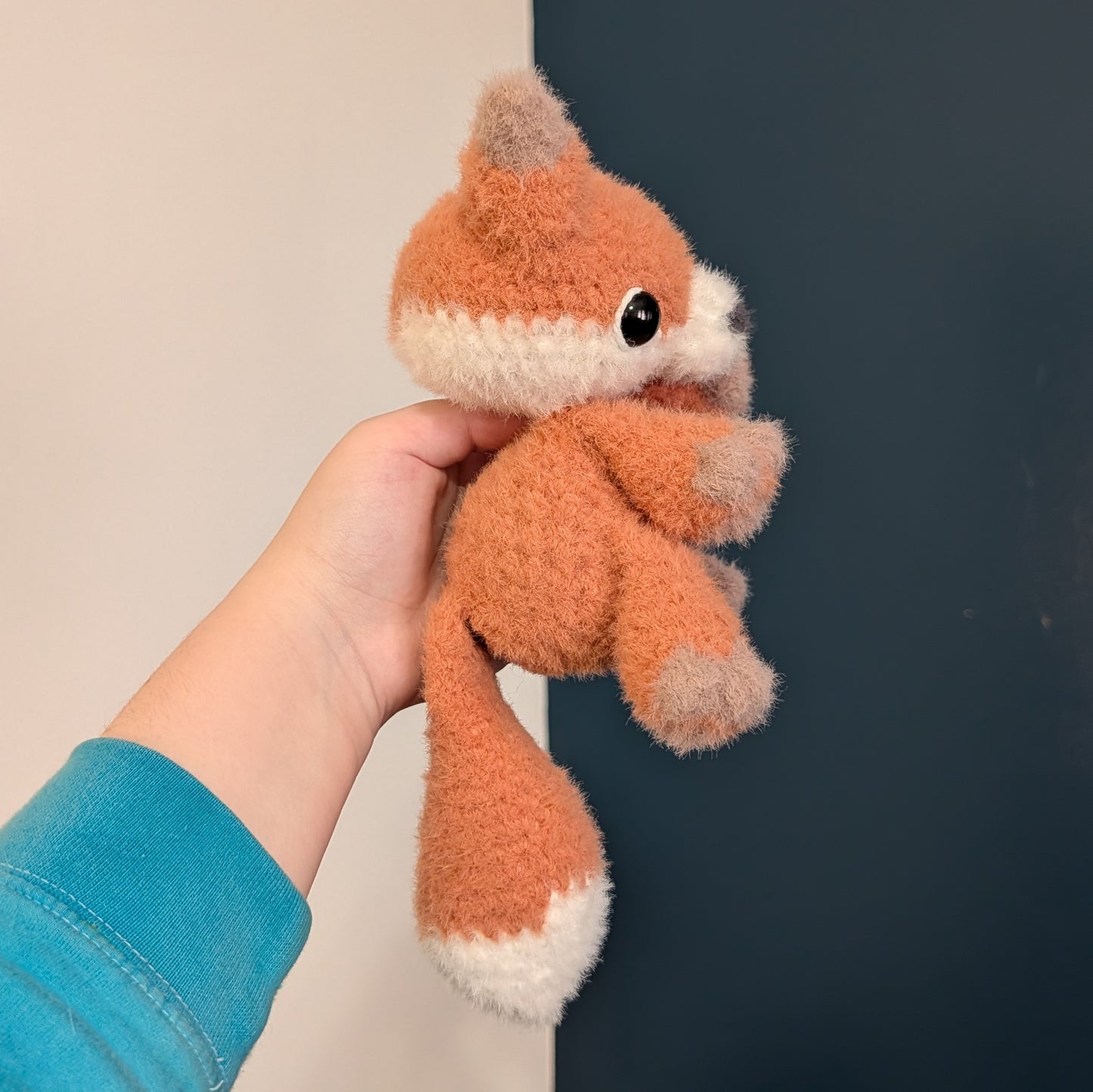 Weighted Fuzzy Fox Snuggler Crochet Plushie
