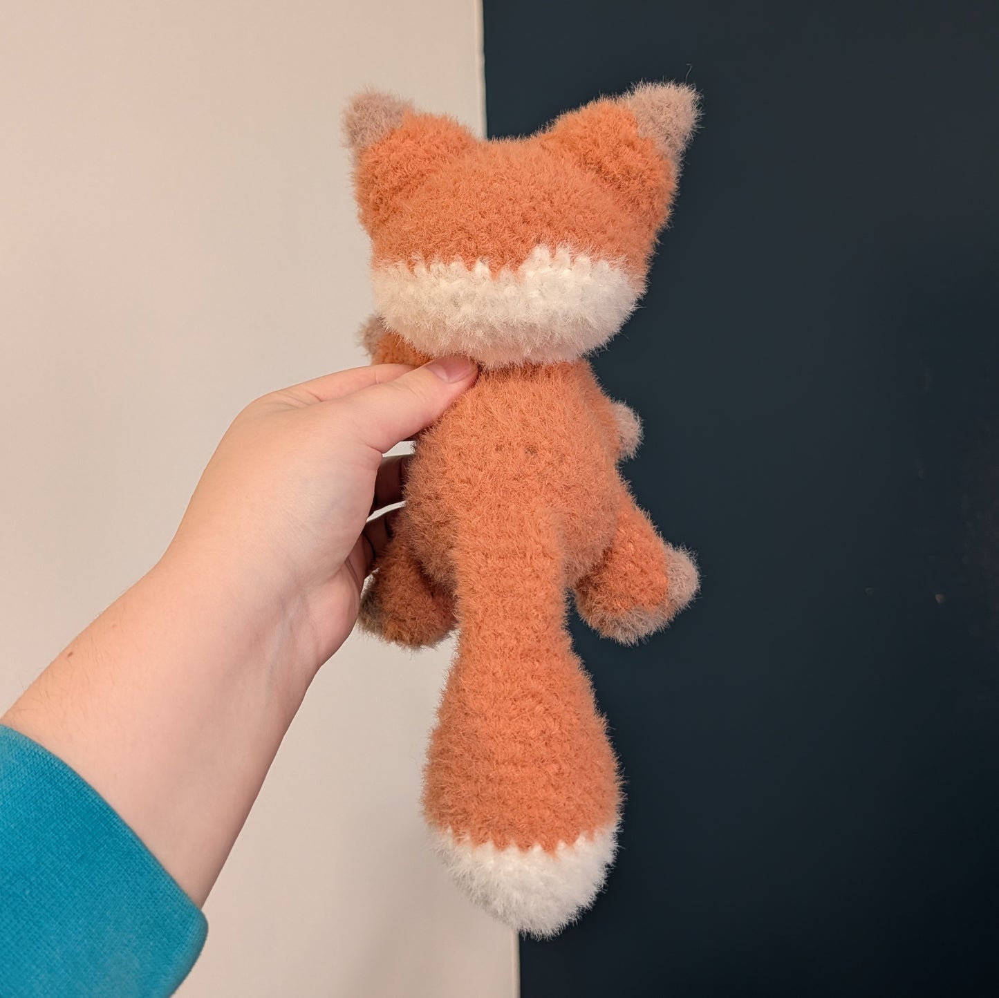 Weighted Fuzzy Fox Snuggler Crochet Plushie