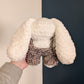 Fuzzy Kawaii Japanese Baby Bunny Crochet Plushie (removable overalls)