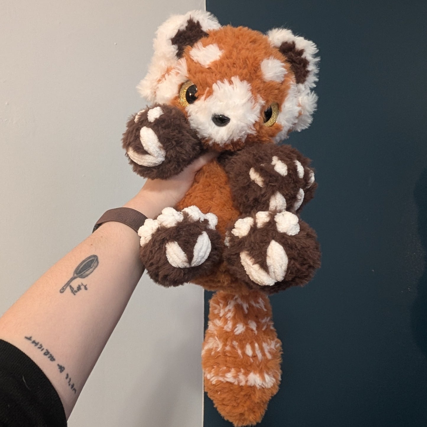 MADE TO ORDER Jumbo Fluffy Red Panda Snuggler Crochet Plushie