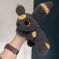 Weighted Fuzzy Dark Fox Crochet Plushie