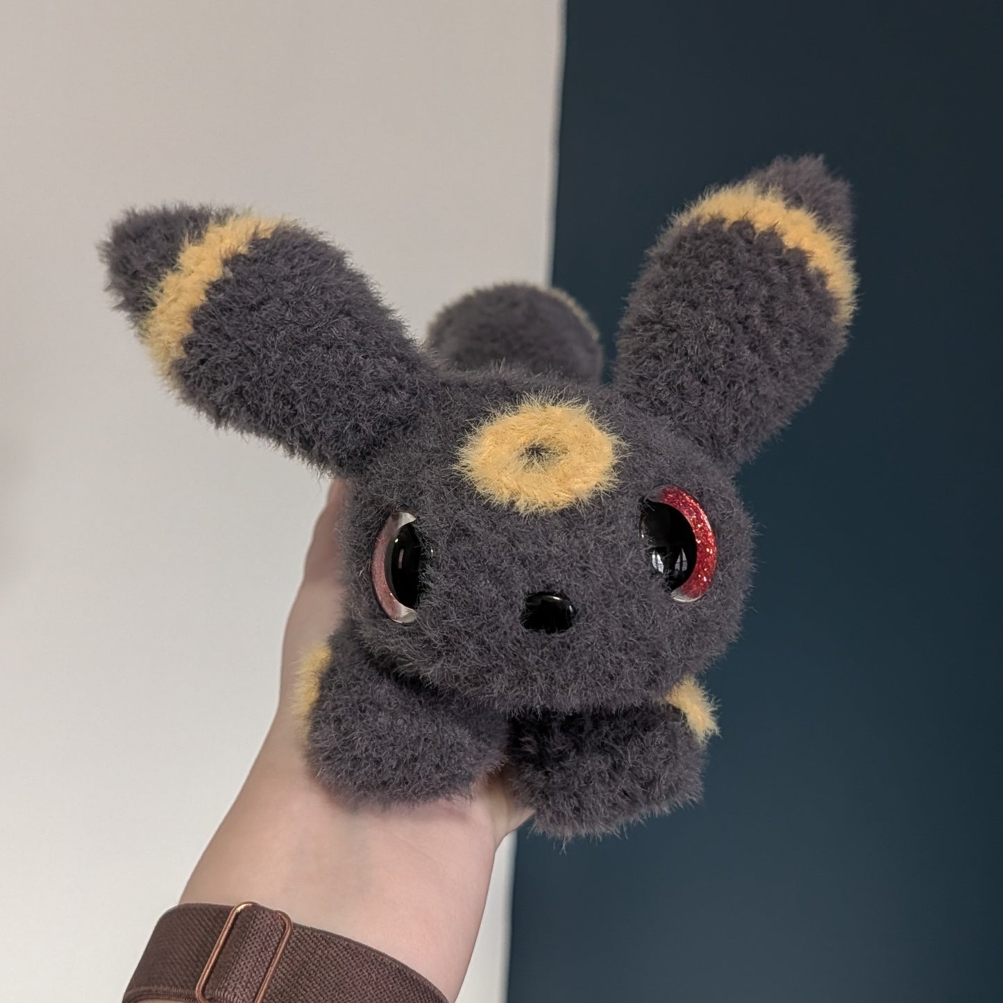Weighted Fuzzy Dark Fox Crochet Plushie