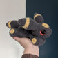 Weighted Fuzzy Dark Fox Crochet Plushie